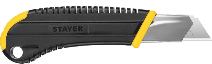 STAYER 25 мм, сегментированное лезвие, винтовой фиксатор, нож HERCULES-25 09141_z01