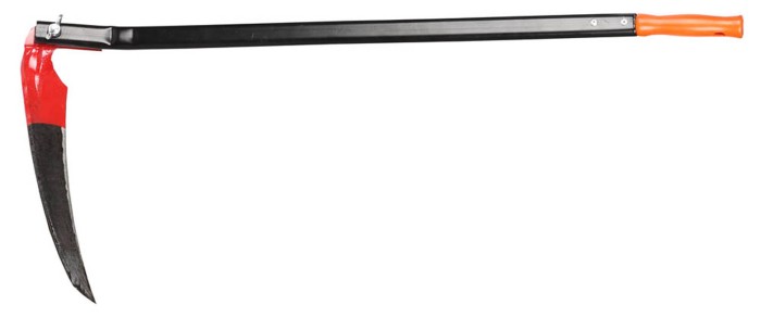 Лезвие 40 см, коса-секач Бобер с металлическим черенком 39815