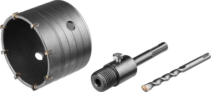 СИБИН Ø 80 мм, коронка по бетону с державкой 29216-80