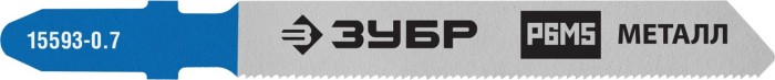 ЗУБР по алюминию, металлу (листовой, цветной), прямой рез, EU-хвостовик, шаг 0.8 мм, 50 мм, 2 шт., полотна для эл/лобзика 15593-0.7_z02 Профессионал