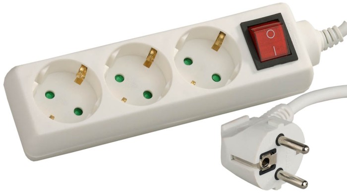 СВЕТОЗАР 5 м, 3 гнезда, заземление, выключатель, евро, удлинитель электрический бытовой SV-55035-5