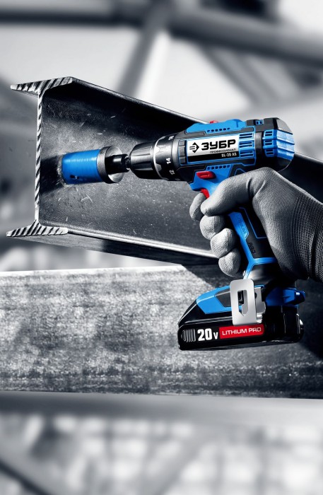ЗУБР 20 В, 2 АКБ, в кейсе, дрель-шуруповерт DL-20 A5 Профессионал