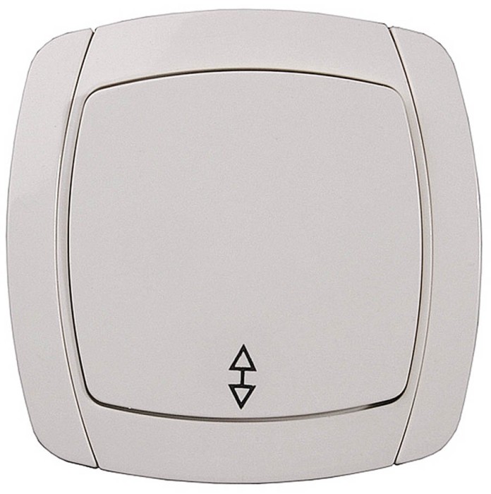 СВЕТОЗАР 10А/~250В, бежевый, проходной, одноклавишный, выключатель&quot;CITY LIGHT&quot; SV-54237-B