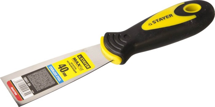 STAYER 40 мм, нержавеющее полотно, двухкомпонентная рукоятка, шпатель 10041-04