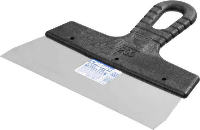 СИБИН 200 мм, нержавеющая полотно, пластмассовая рукоятка, шпатель фасадный 10079-200_z01