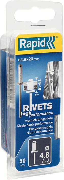 RAPID 4.8 x 20 мм, 50 шт., заклепки из алюминия 5000391