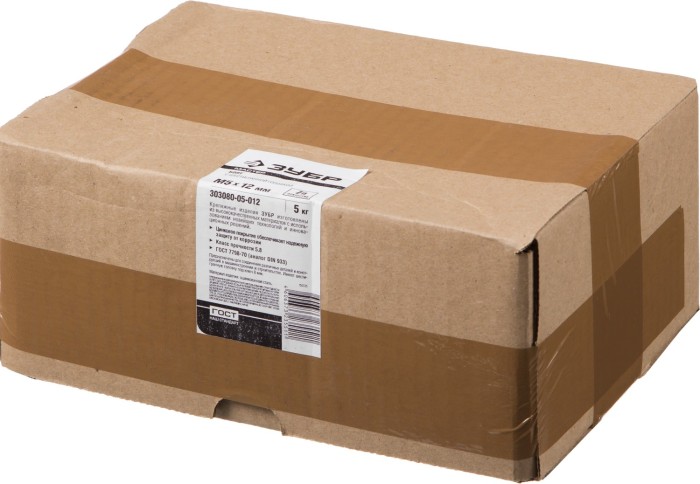 ЗУБР M5 x 12 мм, 5 кг, оцинкованный, болт ГОСТ 7798-70 303080-05-012 Мастер