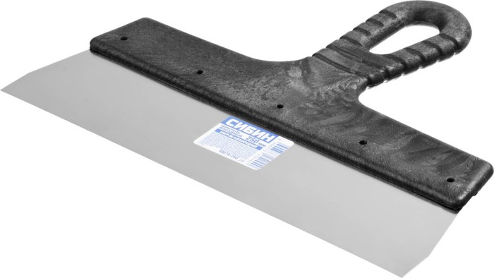 СИБИН 250 мм, нержавеющая полотно, пластмассовая рукоятка, шпатель фасадный 10079-250_z01