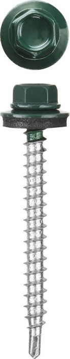 STAYER 29 x 4.8 мм, 400 шт., RAL 6005 зеленый насыщенный, саморезы СКД кровельные для деревянной обрешетки 30305-48-029-6005 Master