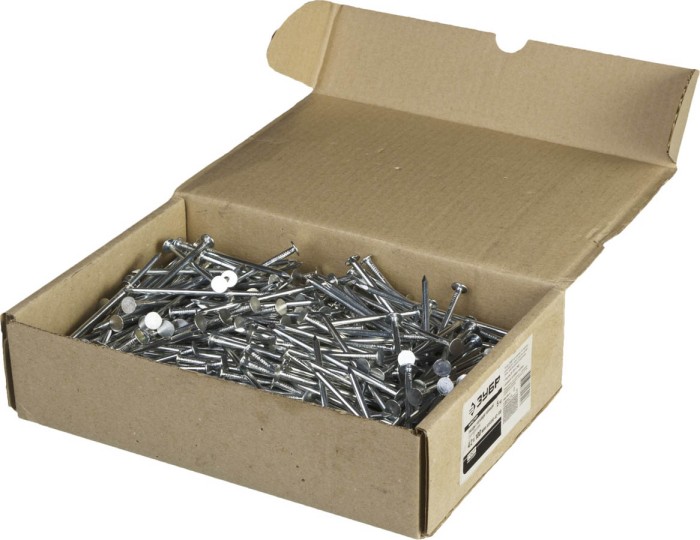 ЗУБР 100 х 4.2 мм, 5 кг, оцинкованные, гвозди с большой потайной головкой 305090-42-100 Мастер