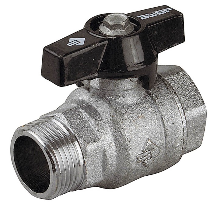 ЗУБР Ø 3/4&quot;, ручка &quot;бабочка&quot;, кран шаровой полнопроходной &quot;мама-папа&quot; 4-51324-C-3/4