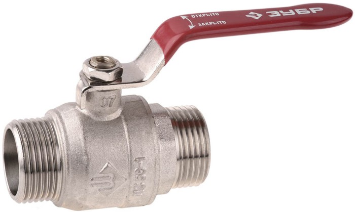 ЗУБР Ø 3/4&quot;, кран шаровой полнопроходной &quot;папа-папа&quot; 51352-N-3/4