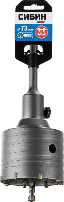 СИБИН Ø 73 мм, коронка по бетону с державкой 29216-73