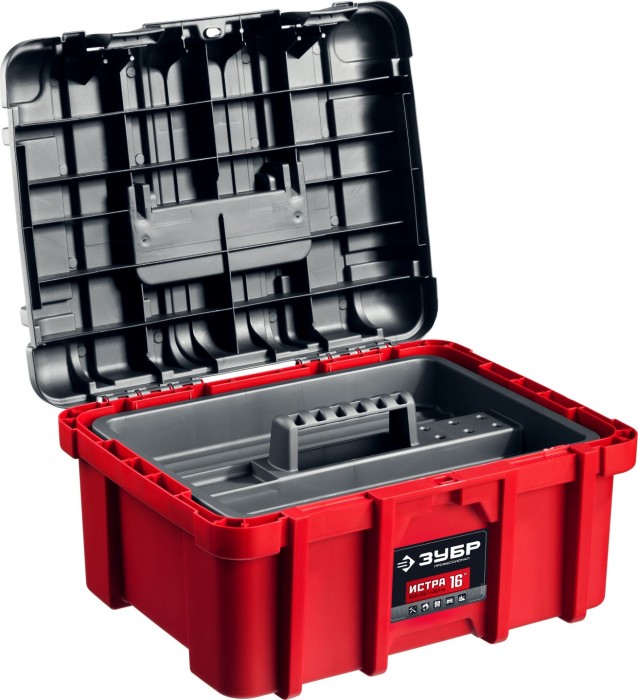 ЗУБР 420 х 205 х 330 мм (16"), пластиковый, ящик для инструмента "ИСТРА-16" 38132-16_z01