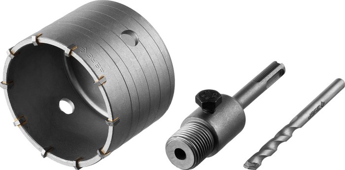 ЗУБР Ø 80 мм, 10 шт., коронка по бетону с державкой 29211-80