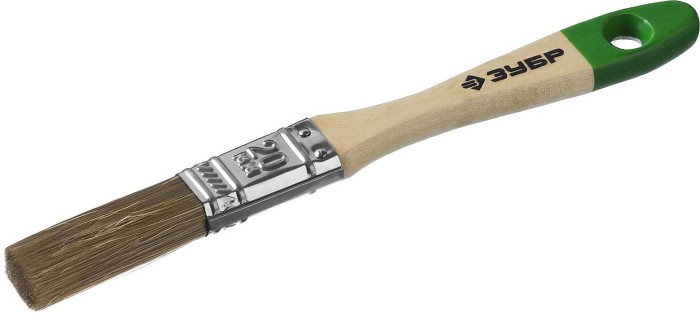 ЗУБР 20 мм, 3/4'', щетина смешанная, кисть малярная плоская ЛАЗУРЬ 4-01009-020 Мастер