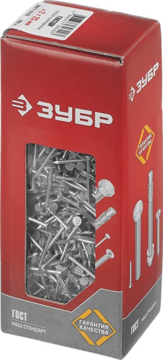 ЗУБР 25 х 2.0 мм, 1 кг, оцинкованные, ГОСТ 4029-63, гвозди толевые 305211-20-025 Мастер