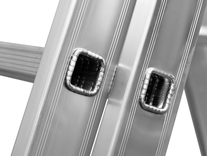 ЗУБР число ступеней  2 х 8, алюминий, максимальная нагрузка 150 кг, лестница универсальная двухсекционная 38821-08