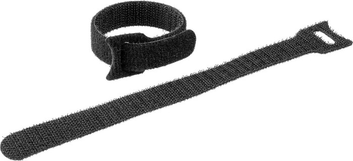 ЗУБР 16 х 210 мм, 100 шт., нейлоновые, кабельные стяжки-липучки черные ВЕЛЬКРО 30932-100