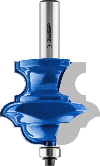 ЗУБР 57 x 47 мм, хвостовик 12 мм, фреза кромочная фигурная №6(многопрофильная) 28717-57 Профессионал