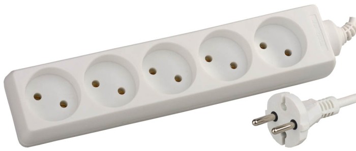 СВЕТОЗАР 2 м, 5 гнезд, удлинитель электрический бытовой SV-55050-2