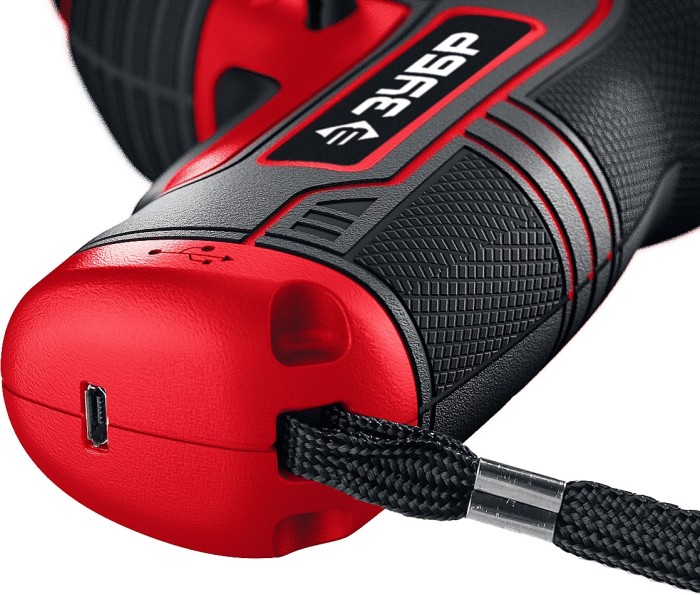 ЗУБР 3.6 В, в коробке с 10 битами, с угловой и эксцентриковой насадками, отвертка аккумуляторная ViX ЗО-Е-3.6 ЛиМ2 Мастер