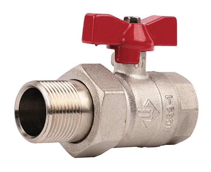 ЗУБР Ø 3/4&quot;, ручка &quot;бабочка&quot;, кран шаровой полнопроходной &quot;мама-папа&quot; 51357-N-3/4