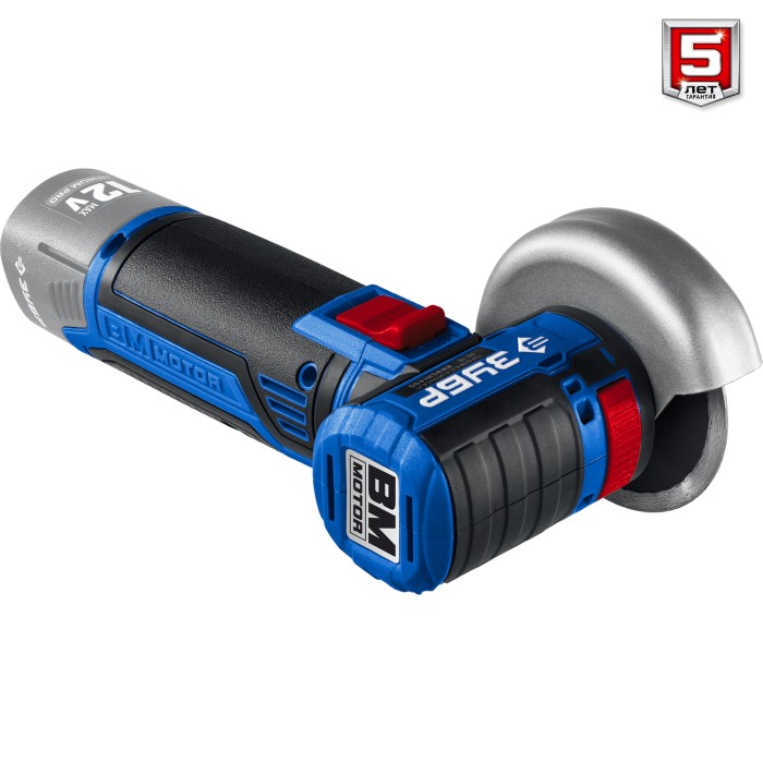 ЗУБР 12В бесщеточная, без АКБ, в коробке, углошлифовальная машина AB-76 Профессионал