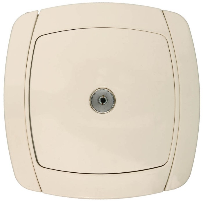 СВЕТОЗАР 16А/~250В, бежевый, одинарная телевизионная розетка &quot;CITY LIGHT&quot; SV-54215-B