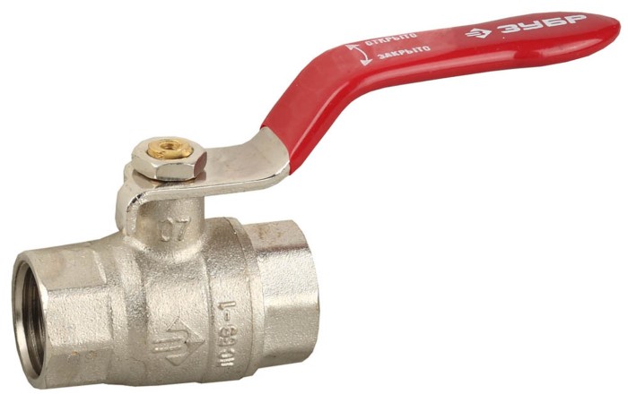 ЗУБР Ø 1/2&quot;, кран шаровой полнопроходной &quot;мама-мама&quot; 51350-N-1/2