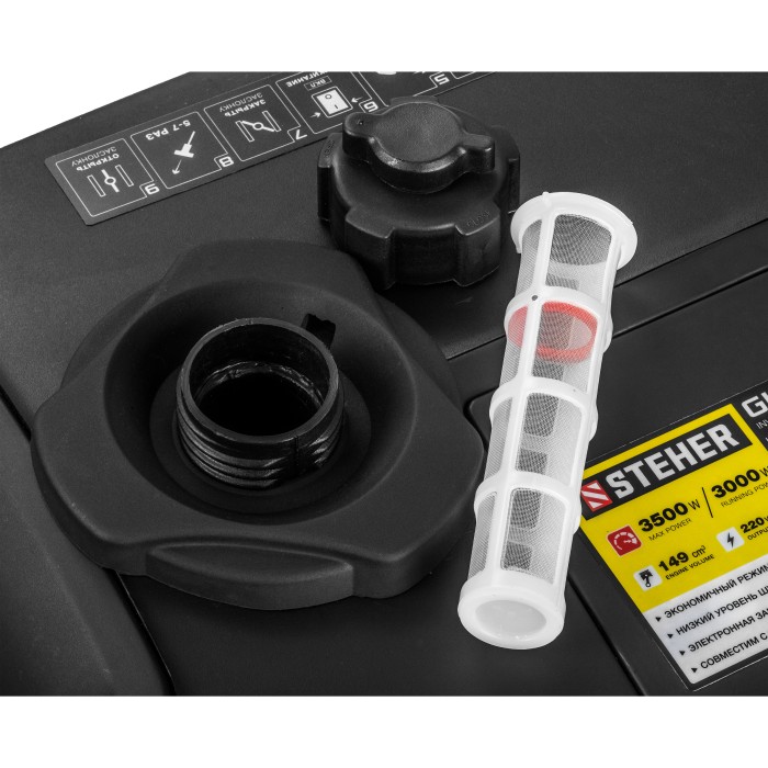 STEHER 3/3,5 кВт, однофазный, синхронный, инверторный, генератор бензиновый GI-4000