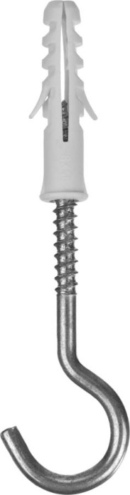 ЗУБР 40 x 8 мм, 6 шт., дюбели распорные в комплекте с шурупом-полукольцом ЕВРО 30686-08-40