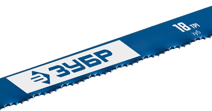 ЗУБР 18 TPI, 300 мм, полотно для ножовки по металлу Биметалл-18 15855-18 Профессионал