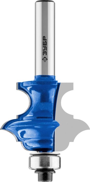 ЗУБР 34.9 x 27.1 мм, хвостовик 8 мм, фреза кромочная фигурная №6(многопрофильная) 28717-34.9 Профессионал