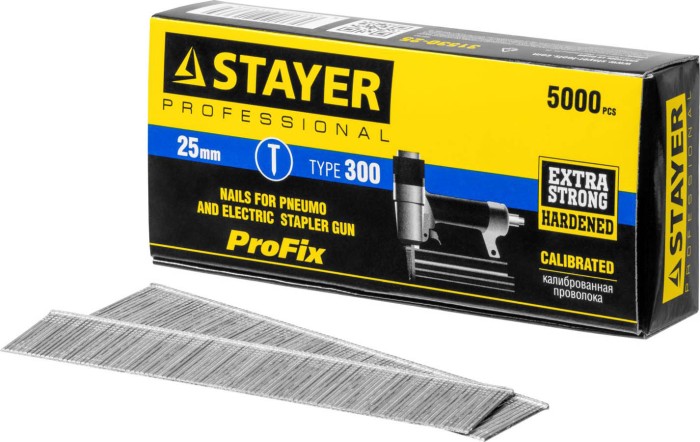 STAYER гвозди тип 300, 25 мм, гвозди особотвердые 31530-25 Professional