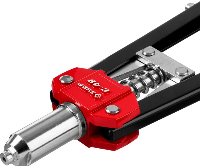 ЗУБР заклепки 2,4-4,8 мм, из алюминия, стали, нерж. стали, усиленный литой корпус, заклепочник двуручный 31198