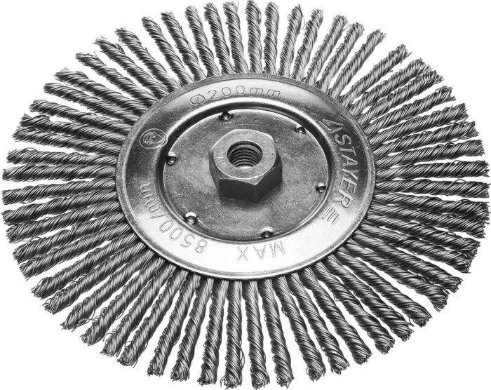STAYER Ø 200 мм, проволока 0.5 мм, щетка дисковая для УШМ 35192-200