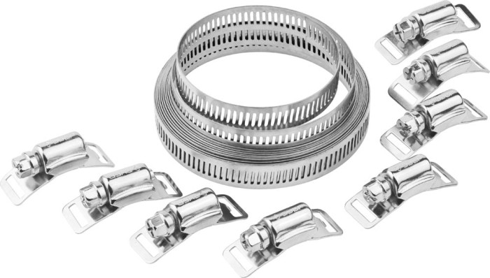 ЗУБР 3 мх12,7 мм, 8 замков, нержавеющий, набор: хомут универсальный 37815-H8 Профессионал