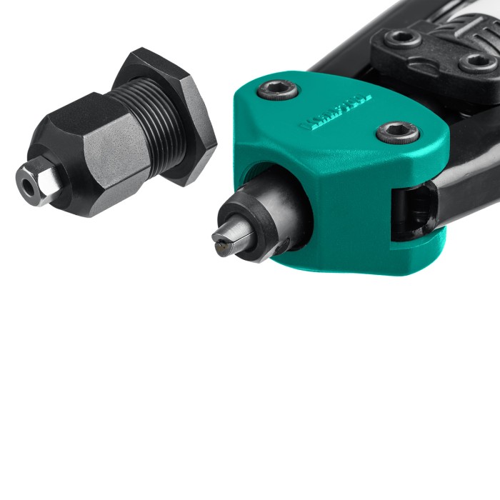 KRAFTOOL заклепки 2.4-4.8 мм из алюминия, стали, нерж. стали, заклепочник двуручный компактный 31161_z01