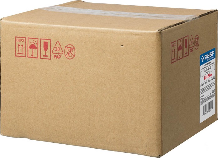 ЗУБР 29 х 4.8 мм, 2500 шт., RAL 9003 белый, СКД саморезы кровельные для деревянной обрешетки 4-300310-48-029-9003 Профессионал