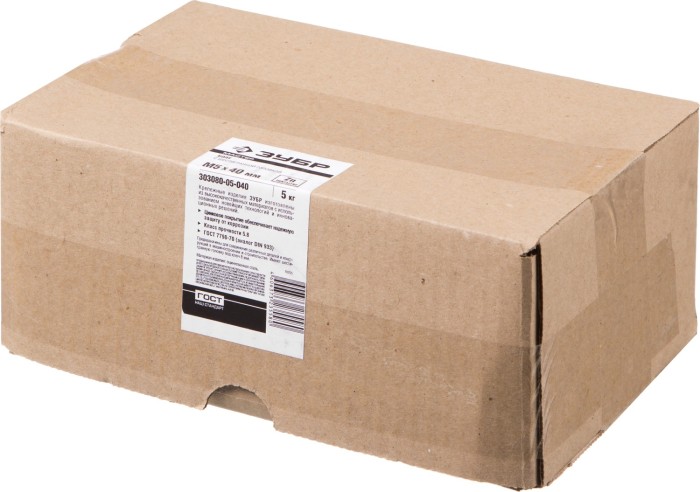 ЗУБР M5 x 40 мм, 5 кг, оцинкованный, болт ГОСТ 7798-70 303080-05-040 Мастер