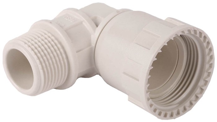 ЗУБР ШиреФит 32 мм 1&quot;, переходник угловой 90° &quot;накидная гайка - наружная резьба&quot; 51485-32-1