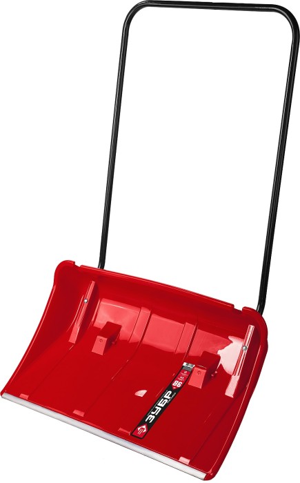 ЗУБР 860 мм, пластиковый с алюминиевой планкой, с колесиками, движок снеговой (скрепер) ПОЛЮС 39939