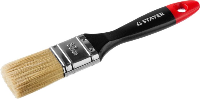 STAYER 38 мм, 1 1/2&quot;, щетина натуральная светлая, кисть плоская UNIVERSAL-PROFI 0104-038