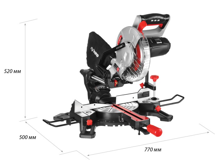 ЗУБР 1600 Вт, 210х30 мм, пила торцовочная ЗПТ-210-1600 ПЛ Мастер