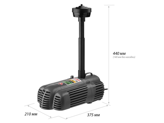 ЗУБР 85 Вт, 50 л/мин, насос фонтанный ЗНФГ-50-3.4