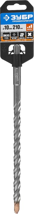 ЗУБР  10 x 210 мм, SDS-Plus, бур по бетону 29314-210-10_z01 Профессионал