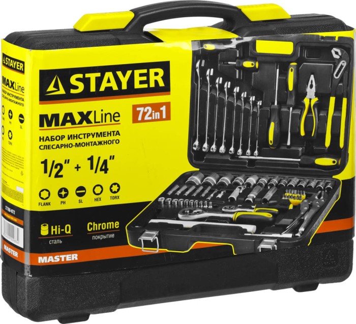 STAYER 72 шт., набор автомобильного инструмента Master-72 27760-H72 Master