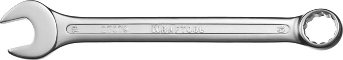 KRAFTOOL 19 мм, Cr-V сталь, хромированный, гаечный ключ комбинированный 27079-19