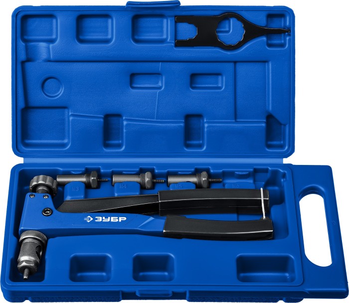 ЗУБР резьбовые заклепки М3-М6 из алюминия/стали, заклепочник 31055 Профессионал